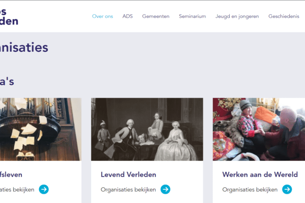 Organisaties-pagina vernieuwd